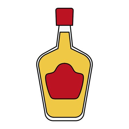 Mexican tequila bottle design, Mexico culture tourism landmark latin and party theme Vector illustrationのイラスト素材