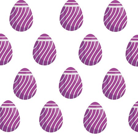 background of eggs easter decorated with stripes vector illustration designのイラスト素材