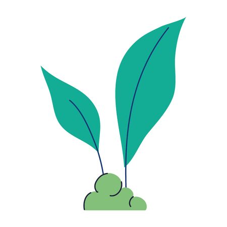 leafs nature ecology isolated icon vector illustration designのイラスト素材