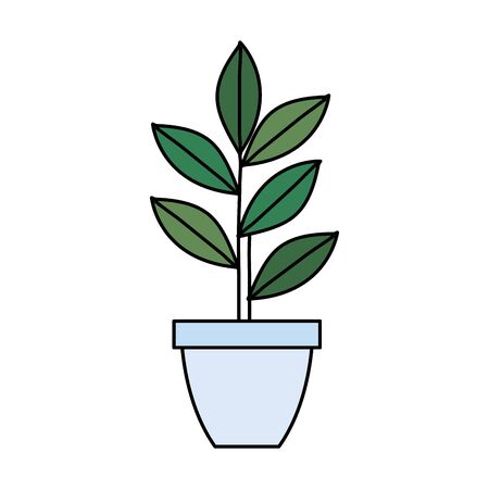 plant in house pot isolated icon vector illustration designのイラスト素材
