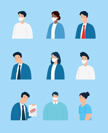 group business people fired of work vector illustration designのイラスト素材