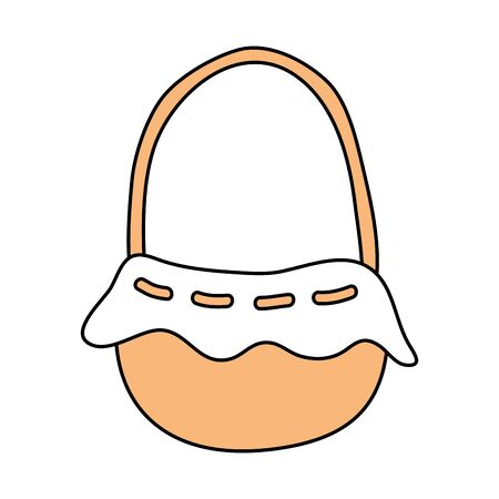 basket wicker traditional isolated icon vector illustration designのイラスト素材