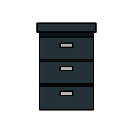 wooden drawer forniture isolated icon vector illustration designのイラスト素材