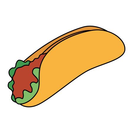 Mexican burrito design, Mexico culture tourism landmark latin and party theme Vector illustrationのイラスト素材
