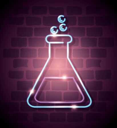 tube test of laboratory of neon light vector illustration designの写真素材