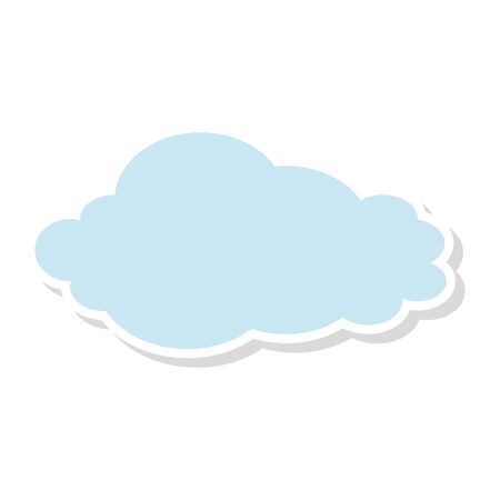cute cloud sky isolated icon vector illustration designの写真素材