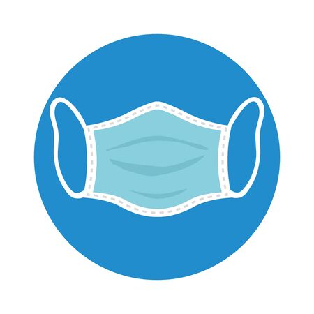 face mask accessory medical isolated icon vector illustration designのイラスト素材