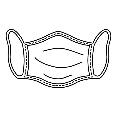 face mask accessory medical isolated icon vector illustration designのイラスト素材