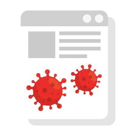 cell coronavirus bacteria icon, 2019-ncov concept in document vector illustration designのイラスト素材