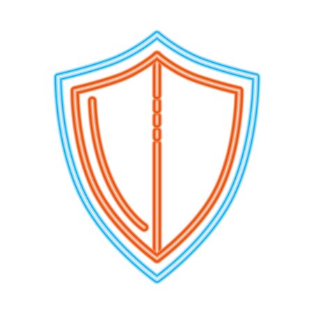 protect guard shield, line style concept vector illustration designのイラスト素材