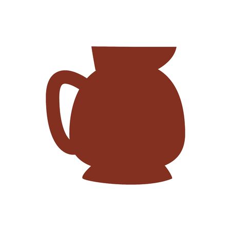 coffee in teapot drink silhouette style icon vector illustration designのイラスト素材