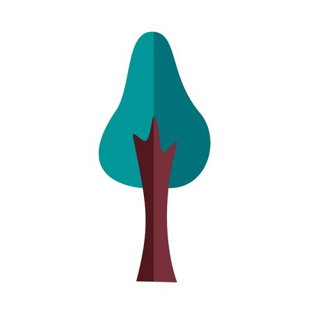 tree plant forest flat style icon vector illustration designのイラスト素材