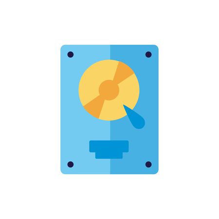 disk data center flat style vector illustration designのイラスト素材