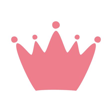 pink queen crown isolated icon vector illustration designのイラスト素材