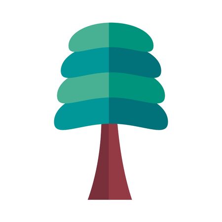 pine tree plant forest flat style icon vector illustration designのイラスト素材