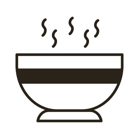 soup dish line style icon illustration designのイラスト素材