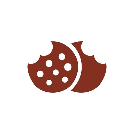 sweet cookie pastry silhouette style icon vector illustration designのイラスト素材