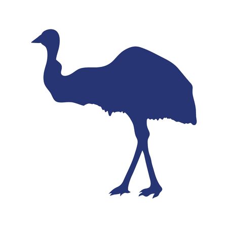 ostrich bird australia animal icon vector illustration designのイラスト素材