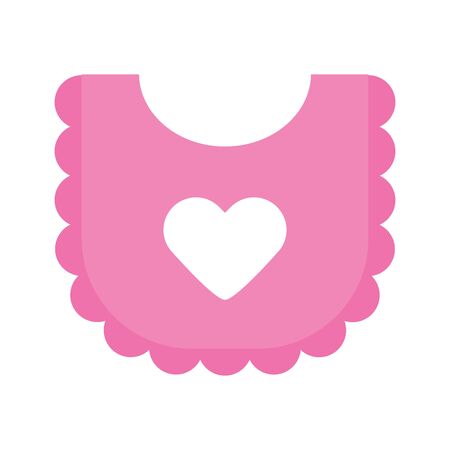 baby bib accessory isolated icon illustration designのイラスト素材