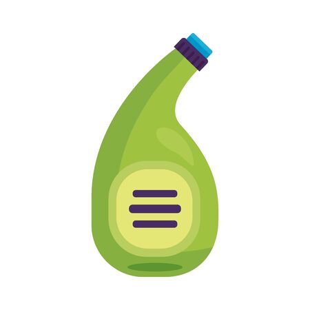 disinfectant plastic bottle product detaild style vector illustration designのイラスト素材