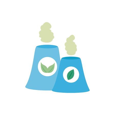 factory plant building flat stile icon vector illustration designのイラスト素材