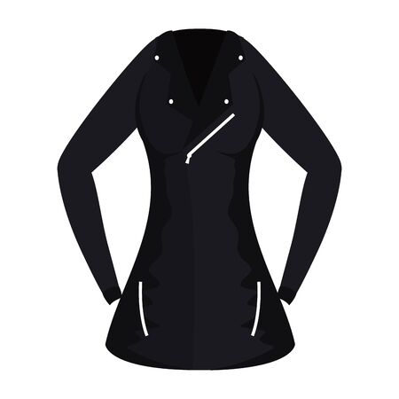 female motorcycle jacket wear isolated icon vector illustration designのイラスト素材