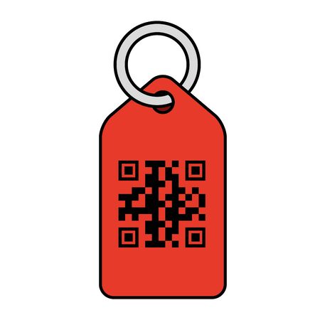 qr code over label design of technology scan information business price communication barcode digital and data theme Vector illustrationのイラスト素材