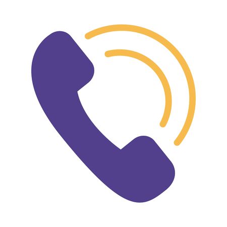 call service silhouette style vector illustration designのイラスト素材
