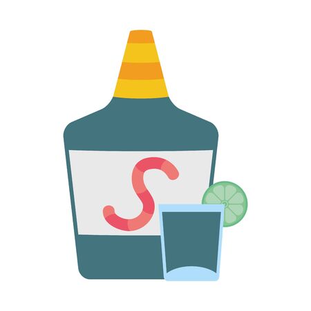 tequila bottle mexican isolated icon vector illustration designのイラスト素材