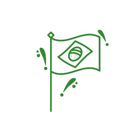 brazilian flag country isolated icon vector illustration designのイラスト素材