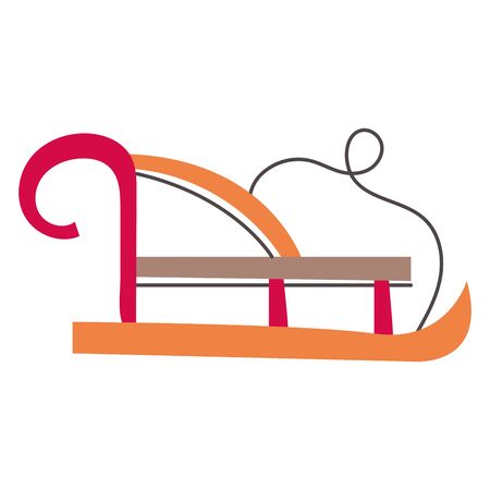 merry christmas sled carriage icon vector illustration designのイラスト素材