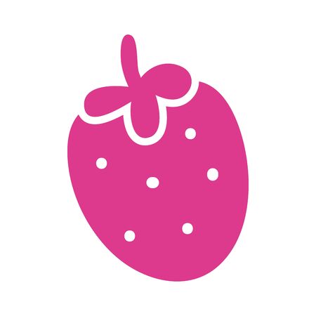 fresh strawberry fruit isolated icon vector illustration designのイラスト素材