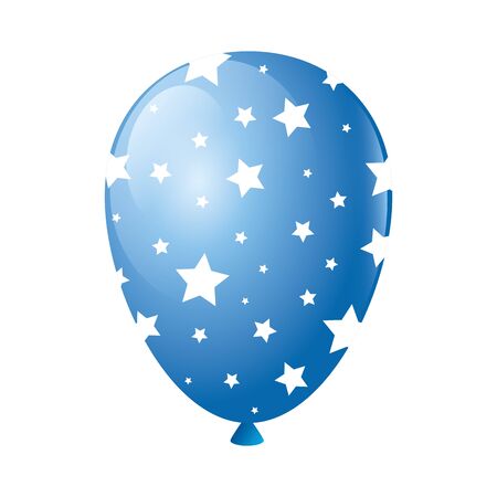 Starry balloon design, Party celebration entertainment holiday fun birthday decoration and joy theme Vector illustrationのイラスト素材