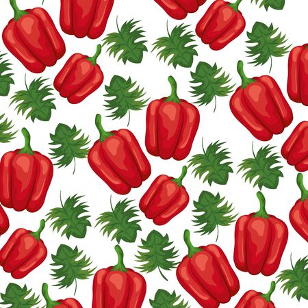 fresh bell peppers vegetables patttern background vector illustration designのイラスト素材
