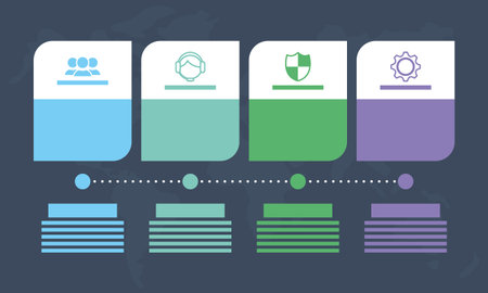 business infographic with squares figures vector illustration
