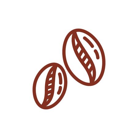 coffee grain seed line style icon vector illustration designのイラスト素材