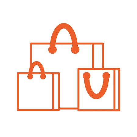 paper shopping bags isolated icon vector illustration designのイラスト素材