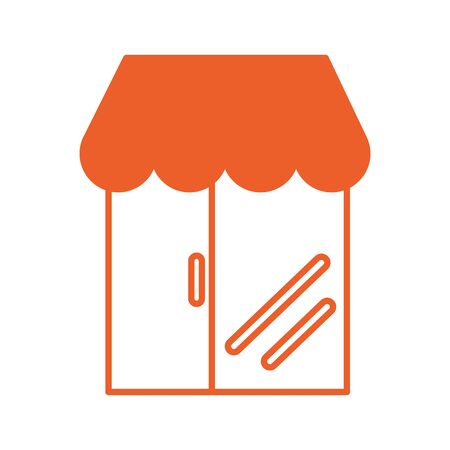 store building with parasol icon vector illustration designのイラスト素材