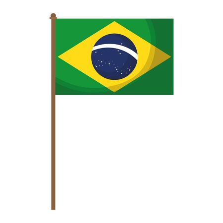 brazilian country flag isolated icon vector illustration designのイラスト素材