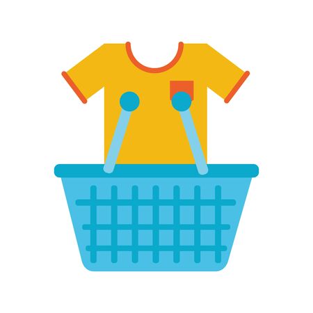 shopping basket with shirt icon vector illustration designのイラスト素材