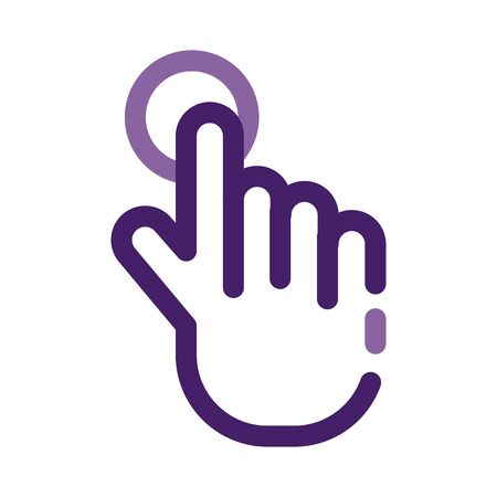 hand touching line style icon vector illustration designのイラスト素材