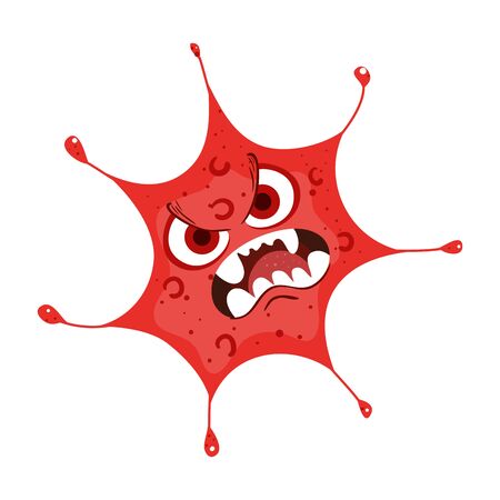 virus cartoon design, Bacterium organism molecule and infection theme Vector illustrationのイラスト素材