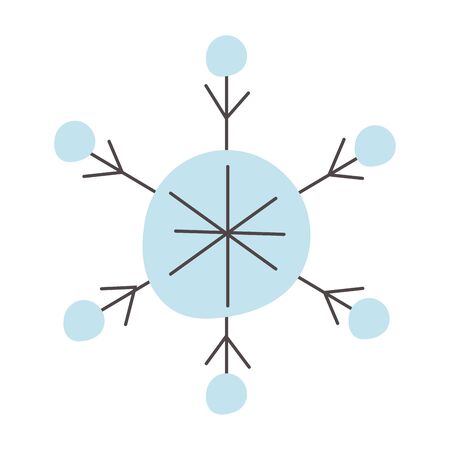 christmas snowflake doodle style icon vector illustration designのイラスト素材