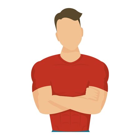 young man athlete character healthy lifestyle vector illustration designのイラスト素材
