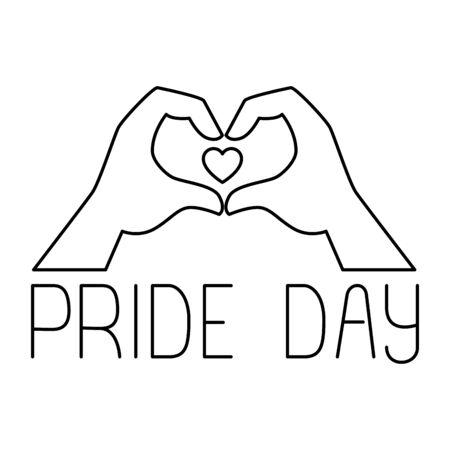 heart with hands design, Pride day love sexual orientation and identity theme Vector illustrationのイラスト素材