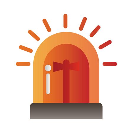 alarm light protection tool degradient style vector illustration designのイラスト素材