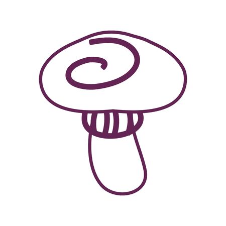 fresh mushroom vegetable isolated icon vector illustration designのイラスト素材