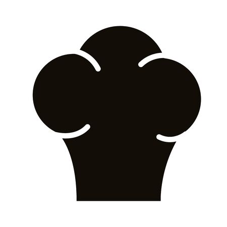 chef hat silhouette style icon vector illustration designのイラスト素材