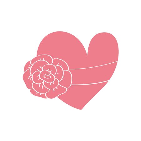 heart love card decorative frame vector illustration designのイラスト素材