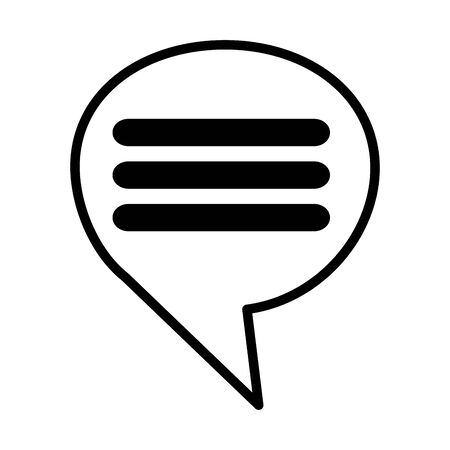speech bubble message on white background vector illustrationのイラスト素材